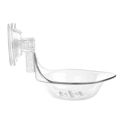 PET Plastic Soap Holder Self Adhesive Soap Dish Wall Mounted, Bar Soap Sponge Holder for Shower, Bathroom, Tub- Clear