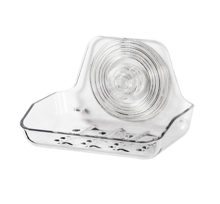 Plastic Soap Dish Holder Self Adhesive Soap Dish Wall Mounted, Bar Soap Sponge Holder for Shower, Bathroom, Tub