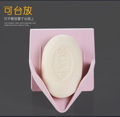 Waterfall Soap Dish Stand Soap Holder Wall Mounted Soap Tray Self-Adhesive Waterfall Drain Dish Cup Space Saving