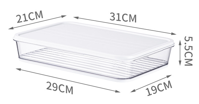 Plastic Storage Bins with lid Clear Pantry Organizer Box Bin Containers for Organizing Kitchen Fridge, Food