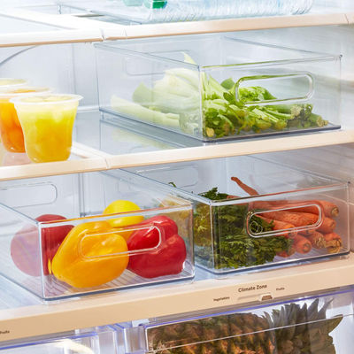 Clear Stackable Refrigerator Organizer Bin